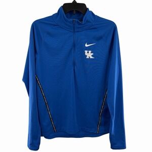 Kentucky Wildcats Womens M Blue NCAA Quarter Zip Pullover Running Dri-FIT Nike
